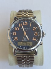 Pierre Chaubert Atomic Funkuhr Dualtime Day-Date 42mm Herrenuhr UNGETRAGEN