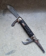 Vintage 1950s Richards Sheffield Scout Camp Knife – 4 Tools – Bakelite Grip –...