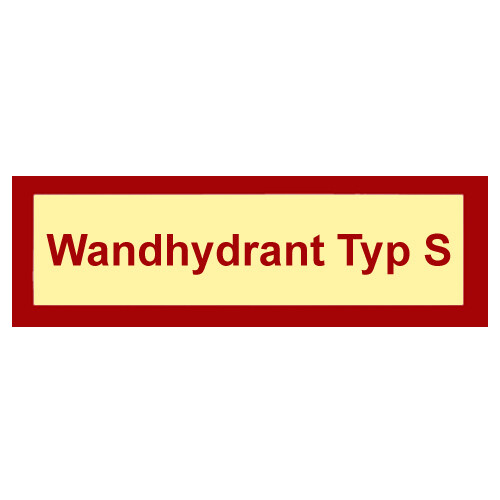 Wandhydrant typ schild folie - typ,