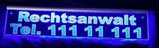 Rechtsanwalt LED Textschild