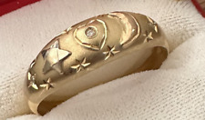 Gold Ring 18 Karat 750 + mit kleinen Steinen (Diamanten?)