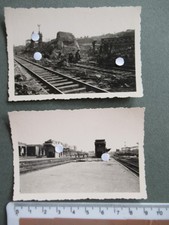 Foto 2 WK  Ostfront Russland Ukraine Bahnhof Charkow Trümmer Kampfgebiet