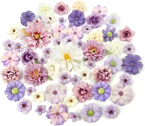 Kunstblumen set stück lila - set,
