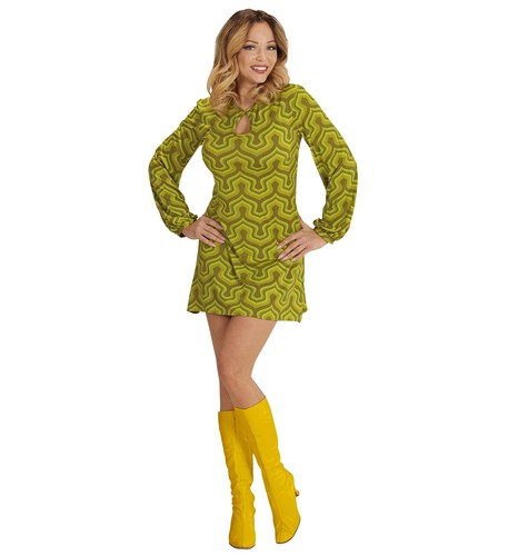 70er jahre retro kleid mit - retro,