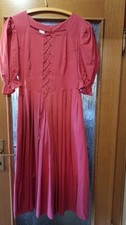 Trachtenkleid rot, Gr. 42 mit Schürschmuck, waschbar