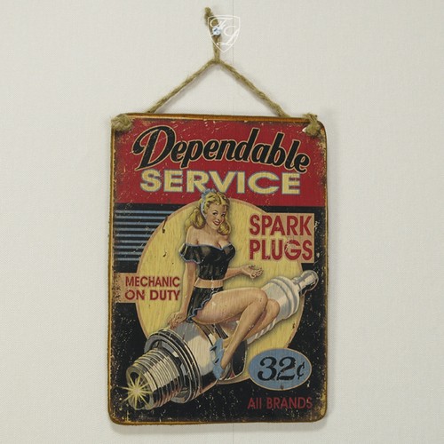 Schild service werbung retro - werbung,