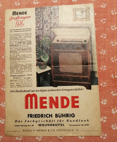 Radio musikschrank mende - +,