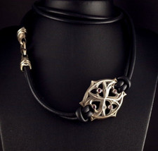 Drachenfels Silber 925 Ornament - attraktiv & ausgefallen Leder