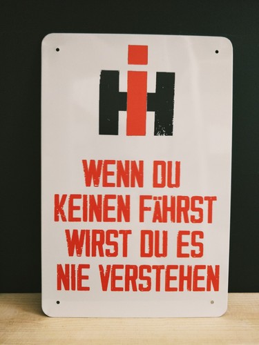Ihc wenn keinen blechschild - ihc,