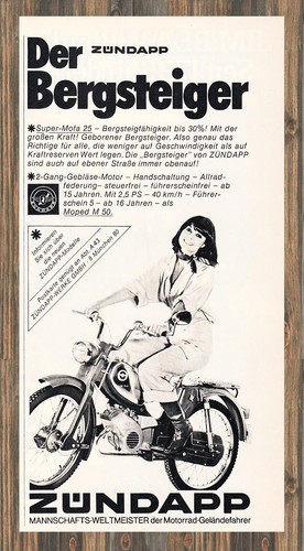 Zündapp mofa reklame - zündapp, 25