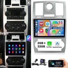 Android 15 Carplay Autoradio GPS NAVI +KAM Für Chrysler Chrysler 300C 2005-2010