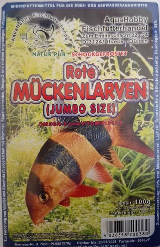 Rote mückenlarven jumbo - rote,