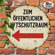 Blechschild rund Zum