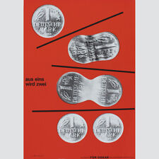 Anton Stankowski: Signiertes Plakat. aus eins wird zwei. 1990