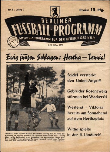 1952 hertha bsc - 08./09.03.1952,