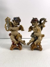 2691/25 2x Farbiger Engel Holz