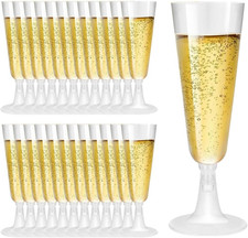 25 Stück Sektgläser Plastik