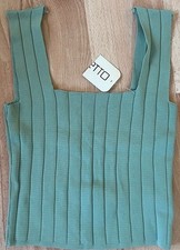 Oberteil Strick Top Mint Grün Gr. S Stretch Cocktail Sexy Party