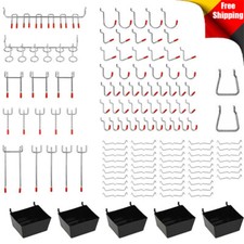 122Pcs Lochwandhaken Lochplattenhaken Lochwand werkzeughalter Wandhaken Hakenset