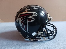 NFL Mini Helmet Helm Atlanta Falcons 3 5/8 Riddell #80 Quinnie Rhein Fire signed
