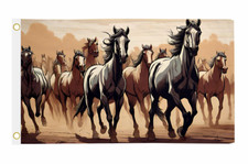 Fahne Flagge Wildpferde Pferde