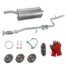 Komplette Auspuff + Anbausatz