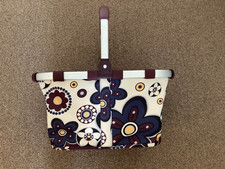 Rarität: Reisenthel Einkaufskorb Carrybag braun, Blumenmuster