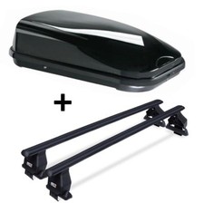 Dachbox VDPFL320 320L + Dachträger Tema für für VW Golf V 5Türer 03-08 Stahl