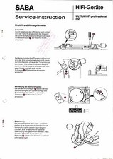 Service Manual-Anleitung für Saba Ultra HiFi professional 900 
