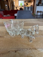 WMF Die Glasidee Pferd Kutsche Aufbewahrung Vintage Bonboniere Schale Sammler