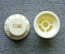 göldo Bell Knob Tone, universal Poti-knopf  1pc  aged weiß/gold 