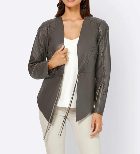Designer lederjacke linea - ,