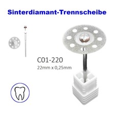 Zahntechnik Keramik Diamant Loch Trennscheibe Separating Disc Dental Labor 