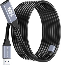 BlueRigger USB 3.0 Verlängerungskabel 10m aktiv 5 Gbps CL3 Nenn Typ A Stecker auf Fe