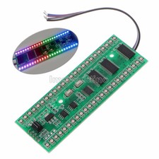 RGB MCU Display Pattern Dual Channel 24 LED VU Level Indicator Meter F Amplifier