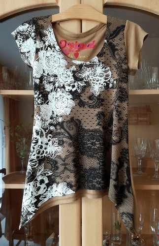 Damen zipfel shirt kurzarm - damen, /kurzarm