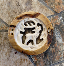 Hirschhornrose, geschnitzt