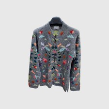 Alpaka - Jacke - RAFFO - made in Peru, grau/bunt, Gr. 42 von PRO IDEE