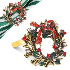 8 PCS Christmas Wreath Napkin