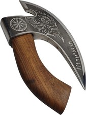 Handgemachte Wikinger Pizzaschneider Axt Damast Ulu Messer Slicer Chef Axt Beil