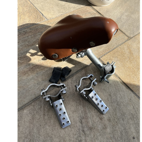 Fahrradsattel leder braun mit - fahrradsattel,