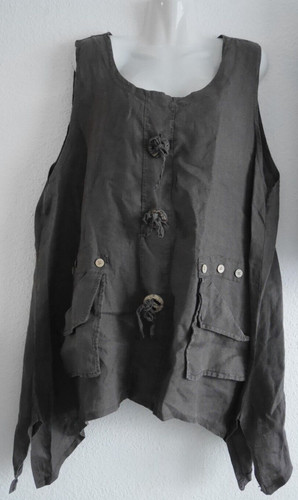 Leinen lagenlook damen top - lagenlook,