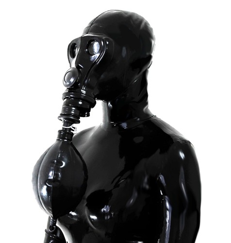 Gasmaske mit atembeutel äh - gasmaske,