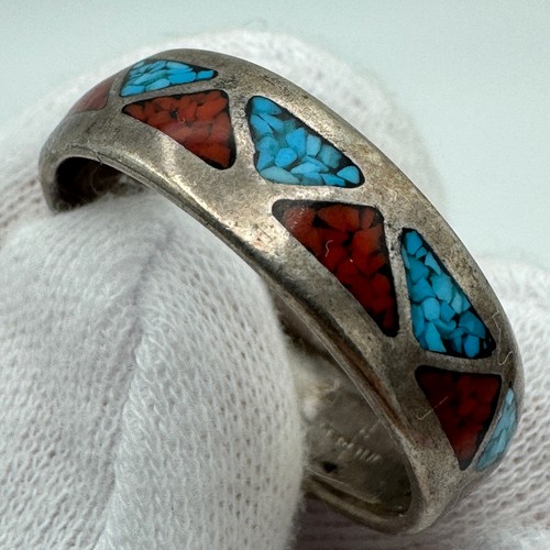 Silber ring türkis koralle - silber,