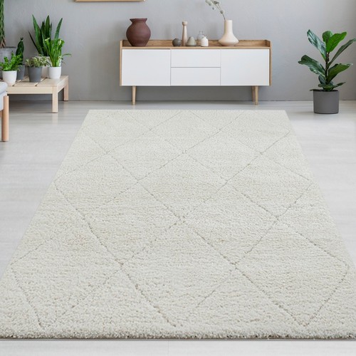 Hochflor teppich creme mit - teppich,