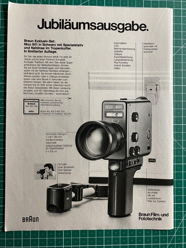 Braun nizo 801 kamera original - braun,