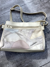 Damen Umhängetasche, FK, beige, ca. 20 x 28, gebraucht