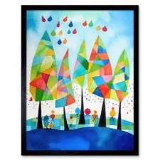 Abstrakte Herbstbäume