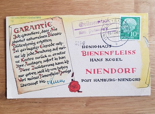 Reklame postkarte landpost - reklame,
