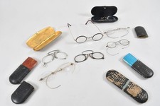 N92V96- Konvolut Vintage Brillen Kneifer ua gemarkt Stevens&Co ua in Etui